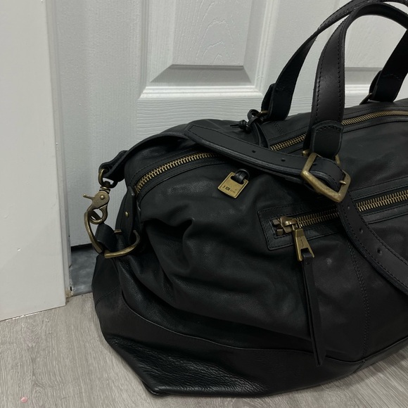 John Varvatos Morrison Leather Duffel Bag - Picture 13 of 16